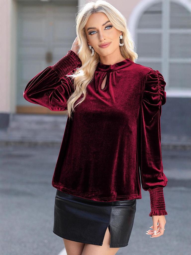Eleganter europäischer Stil Samt Chiffon Plissierter Rollkragen Pullover für Damen - Herbst 2025 Kollektion