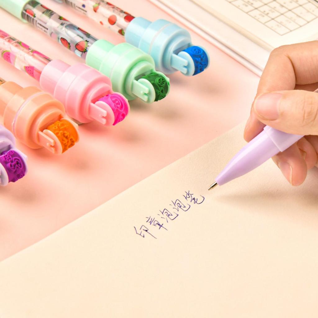 Magic Bubble Pen Multi-function Roller Stamp Children Pen Blow Magic Ballpoint Creative Y2H1