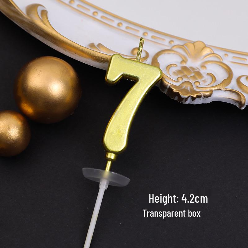 Gold Number Birthday Candles for Baby's First Birthday Cake Decoration Party Dessert Toppers