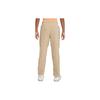 Nike Solid Color Logo Print Fleece Drawstring Knit Sports Pants Kids bottoms Khaki DV3065-247