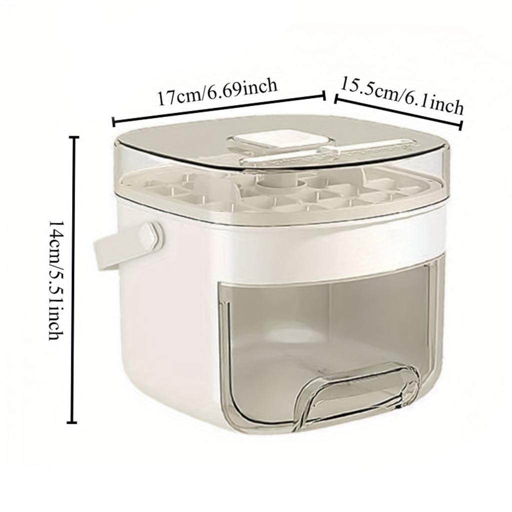 Ice Maker Trays Box for Freezer Large Capacity with Storage Case Easy Demolding Ice Mold for for Cocktail Coffee