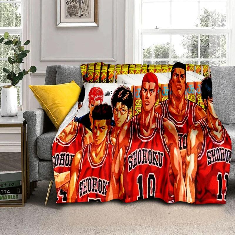 Basketball Anime Slam Dunk Cartoon Blanket,Soft Throw Blanket for Home Bedroom Bed Sofa Picnic Travel Office Cover Blanket Kids