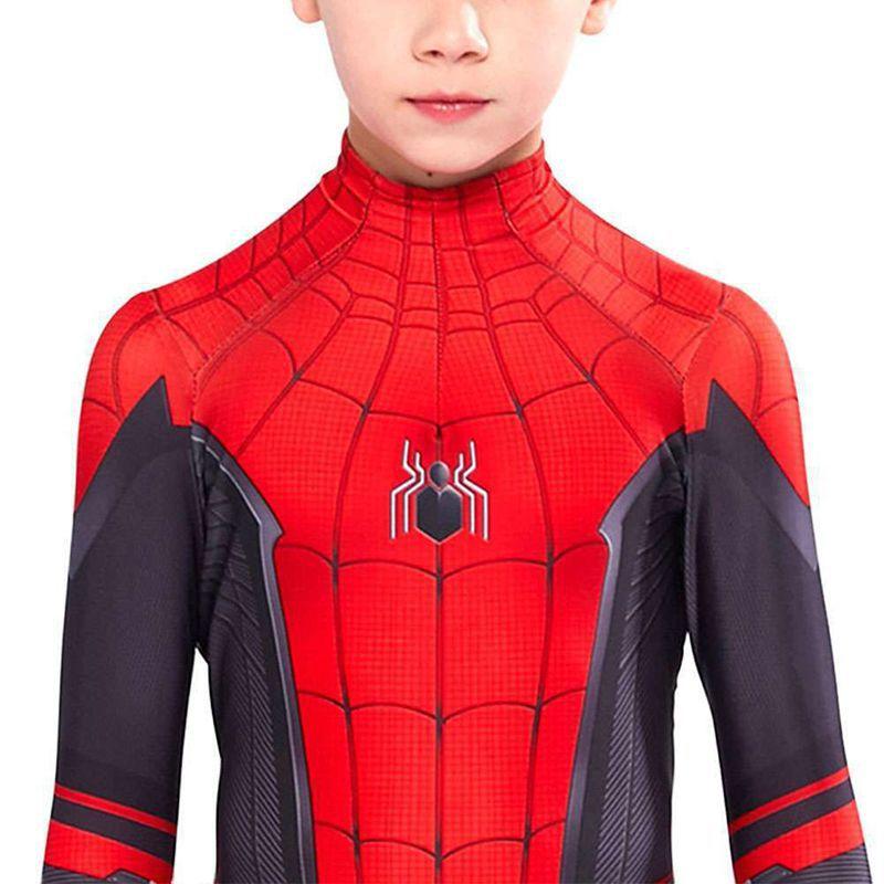 Hochwertiges Spiderman-Kostüm, Kostüm für Erwachsene und Kinder, Halloween-Kostüm, rot/schwarz, Spandex, Cosplay-Kleidung