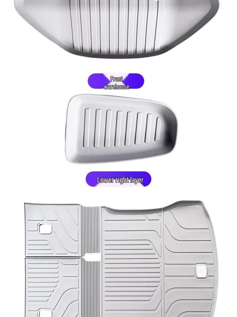 Compatible Xiaomi YU7tpe Floor Mats: Original Color, Front & Rear Trunk, TPE Fully Enclosed, Compatible with 25 Models.