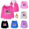 5013 Winter Warm Velvet Kids Girls Kpop Zoey Mira Rumi Print Long Sleeves Jacket