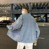Americká High Street Džínová bunda Pánská Trendy Značka Velká Kapsa Pracovní Ležérní Bunda Retro Všestranný Volný Top
