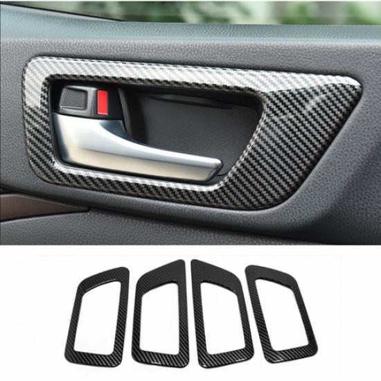 For Toyota Highlander 17- Carbon Fiber Car Door Handle Bowl Cover Trim 4PCS