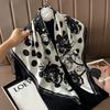 New 91cm Large Square Scarf Simulation Silk Elegant High-end Decorative Shawl Women's Silk Scarf Fashionable Versatile Professional Scarf