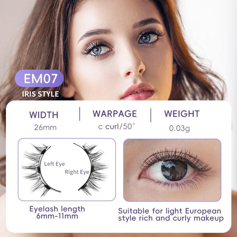 Magnetic False Eyelashes Natural Look With Clips Reusable Long-Lasting Makeup Enhancement Daily Wear