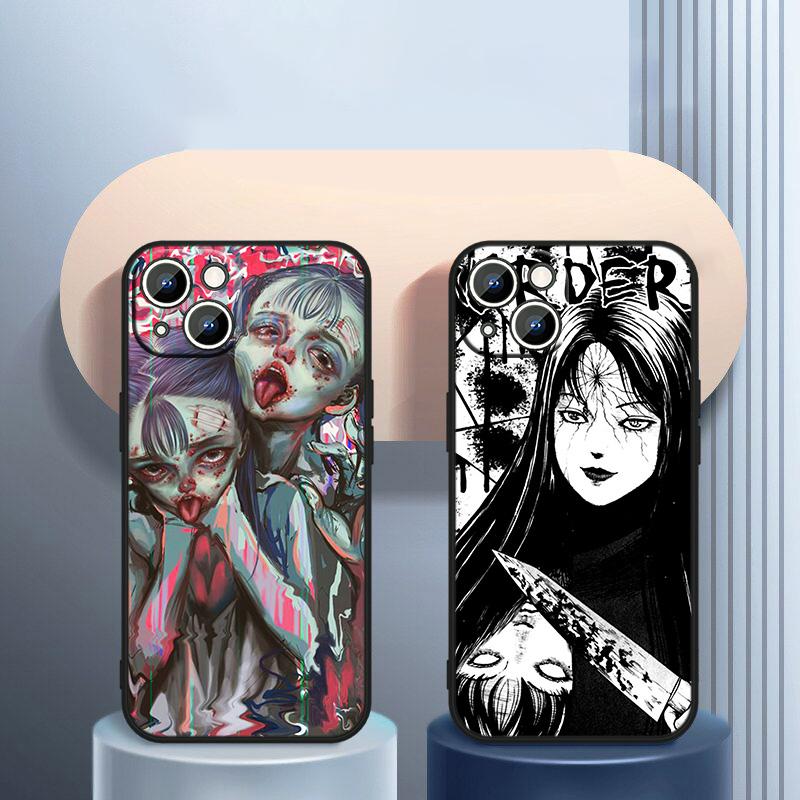 For Apple iPhone 13 12 mini 11 XS Pro Max XR 8 7 6S 6 5S 5 Plus Cover Junji Ito Tomie Soft Silicone Back Phone Case