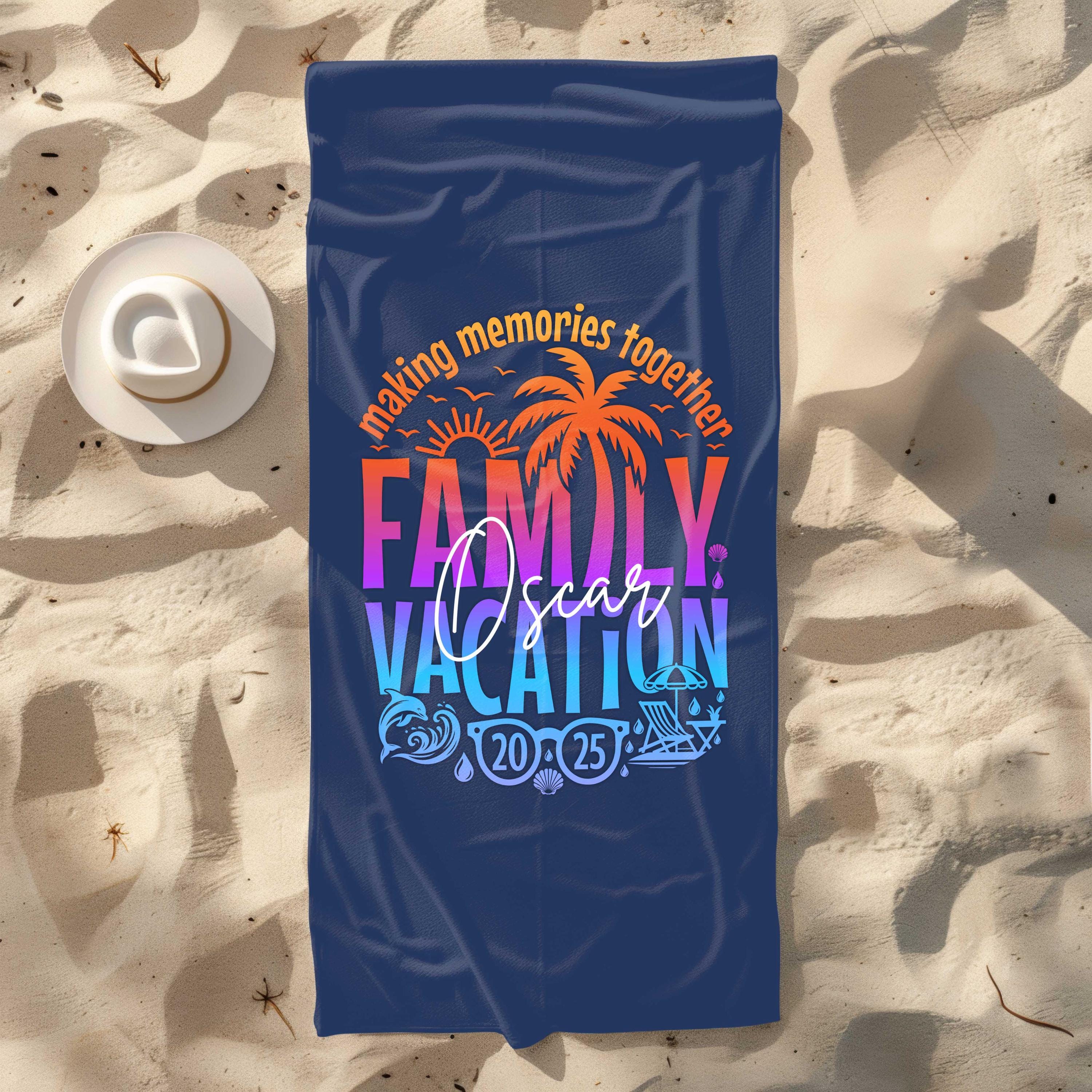 Beach Towel Family Towel Color Optional Pool Party Towel Family Vacation Oversized Beach Towel Summer W30*H60(CM)