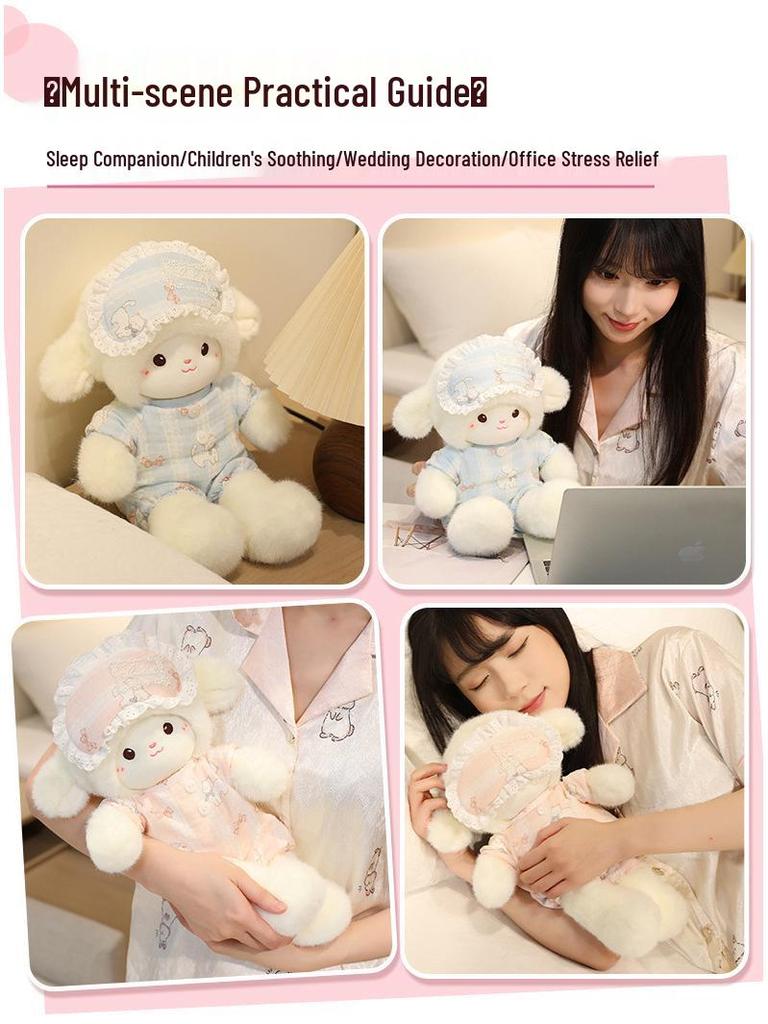Cuddly Snotty Bear & Lamb Plush Pajama Doll for Kids