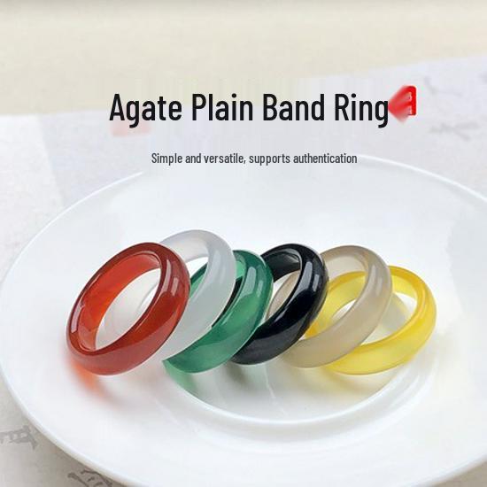 Кольцо-полоска из зеленого халцедона и белого агата – Сделай сам, высококлассное счастливое кольцо Green Agate