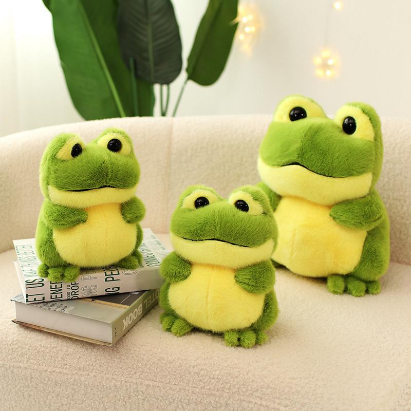 Cartoon Funny Frog Prince Doll Animal Plush Toy Children Doll Grab Machine Doll Birthday Gift