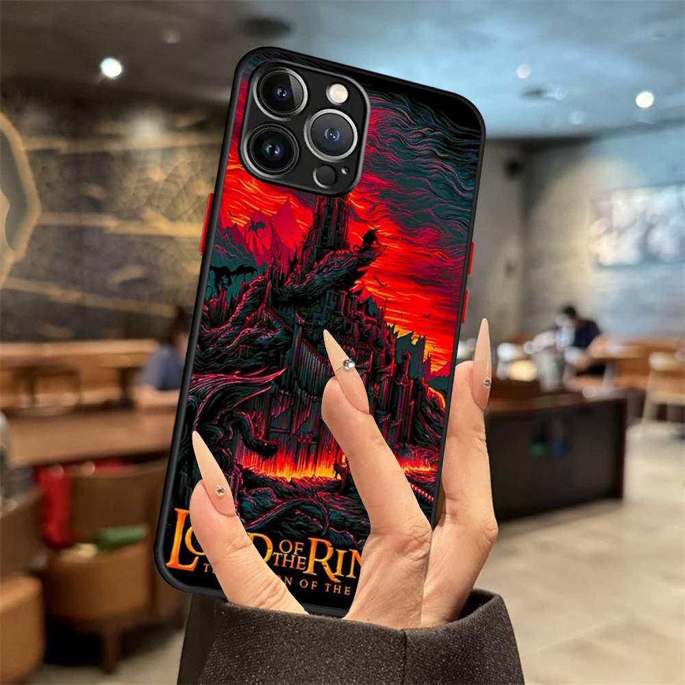 

The Lord of the R-Rings Map Matte Shockproof Phone Case For iPhone X XR XS 15 14 11 12 13 pro MAX 16mini Translucent iPhone 13