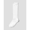 [8 Seconds] Wide Ribbed Ribbon Knee Socks White (3562KTAMB1)
