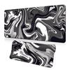 Desk Mat Abstract Black White Ink Liquid Waves Extended Gaming Mouse Pad Large 31.5"x11.8" Big Mouse Pad with Non-Slip Base