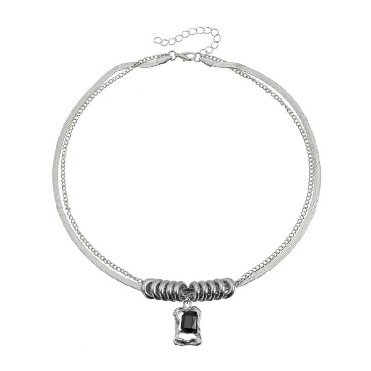 Современное геометрическое ожерелье-подвеска в виде капли, модный стиль, цепочка из сплава для модниц 1