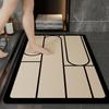 Plaid Diatom Mud Quick-Dry Anti-Slip Bathroom Mat