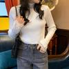 Women Lace Splicing Autumn Winter Sweater Solid Color Ruffled Stand Collar Knit Sweaters Loose Fit Casual Pullover Elegant Fashion Slim Fit Clothing