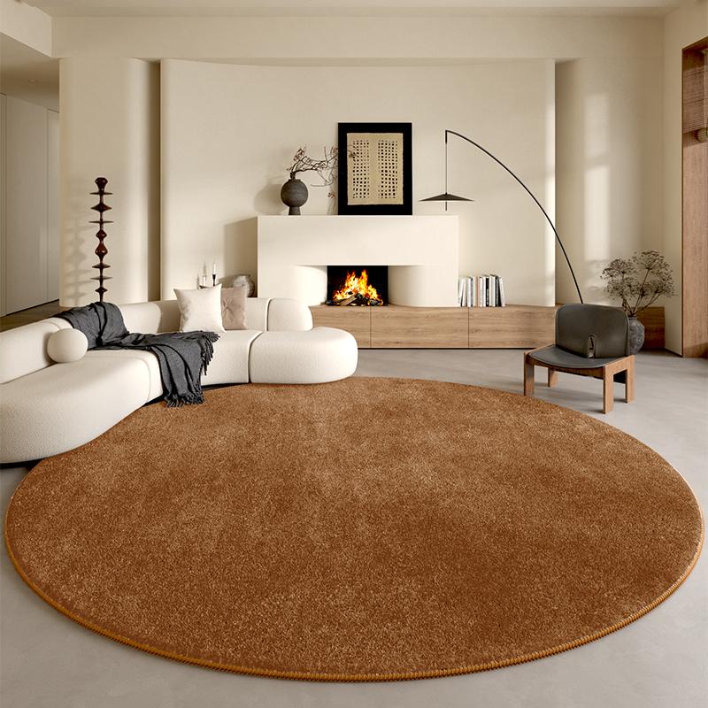 Minimalistischer Stil Schlafzimmer Dekoration Runder Teppich Dicker Plüsch Garderobe Fußmatte Einfarbige Teppiche für Wohnzimmer Flauschiger Weicher Teppich