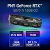 PNY GeForce RTX 5070 Ti 16GB Overclocked TripleFan Graphics Card VD9079 VCG5070T16TFXPB1-O