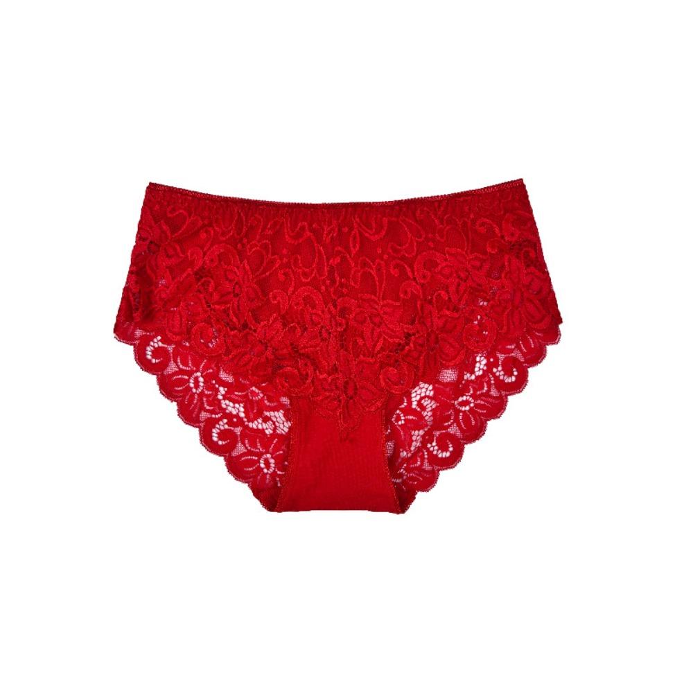 Hollow-out Lace Seamless Panties Low-waist Women's Underwear Mesh Lace Briefs  Summer Spring