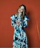 VIA LACTEA Frill Tie Long Dress_Blue