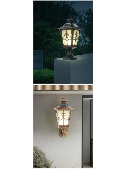 European Style Outdoor Solar Post Light: Waterproof Gate, Pillar, and Villa Wall Illumination