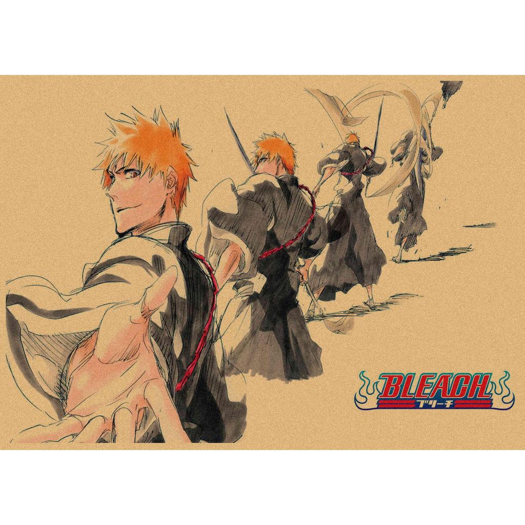 Bleach Anime Retro Kraft Paper Poster Wall Decoration
