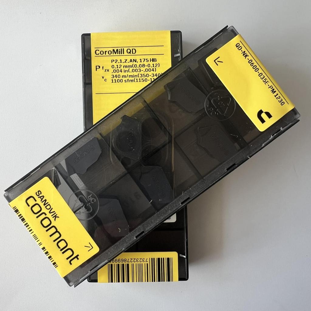 SANDVIK / QD-NK-0600-035E-PM 1230 / Original Swedish hard alloy blade 10 Pcs