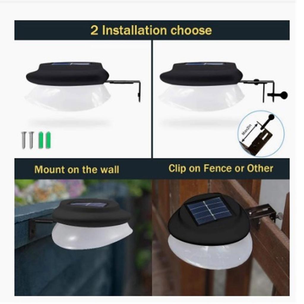 9 Led Solar Led Wall Lamp 110 Lumens Super Bright Ip55 Waterproof Outdoor Fence Light For Eaves Garden Pathway