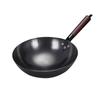 Zhangqiu Hand-Hammered Uncoated Non-Stick Wrought Iron Stir-Fry Wok with Spatula