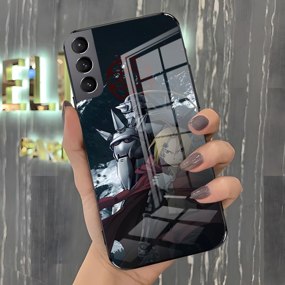 F-Fullmetal Alchemist Phone Case For Samsung A25 A13 A33 5G A54 A36 A35 A56 A52 A14 Shockproof Glass Cover