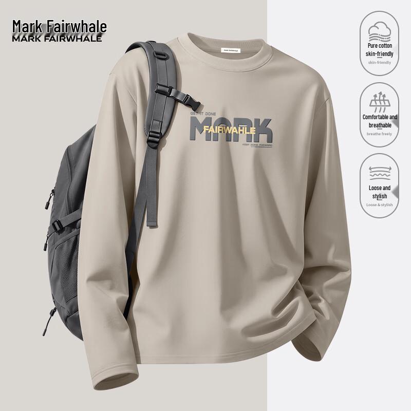 Mark Fairwhale Youth Casual Cotton Long-Sleeve Crewneck T-Shirt