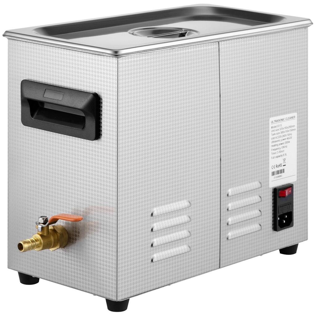 6L Digital Ultrasonic Cleaner Heater Timer 400W Powerful Jewelry Eyeglass