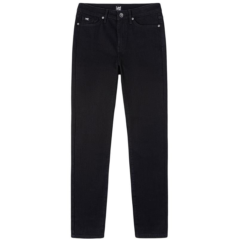 

Женские классические джинсы Lee с высокой посадкой, пятью карманами, черного цвета 26