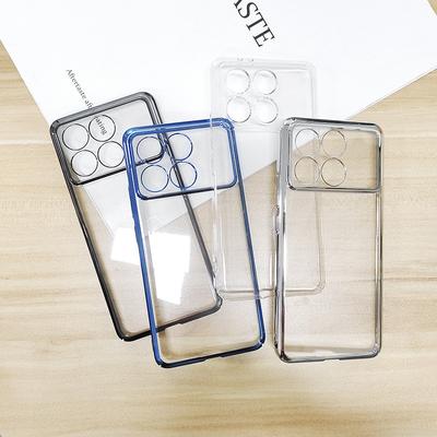 Plating Transparent Phone Case For Xiaomi Redmi K80 K70 K60 K50 Pro Civi4 Pro 14 Civi Mix4 Electroplate Bumper Protective Cover Ultrathin Hard Shell