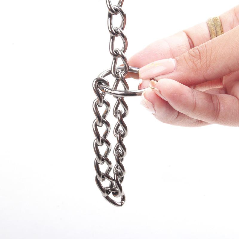 Double Ring Stainless Steel Dog Chain Metal P Chain Neck Collar Stainless Steel P Chain Dog P Chain Dog Neck Collar Neck Collar