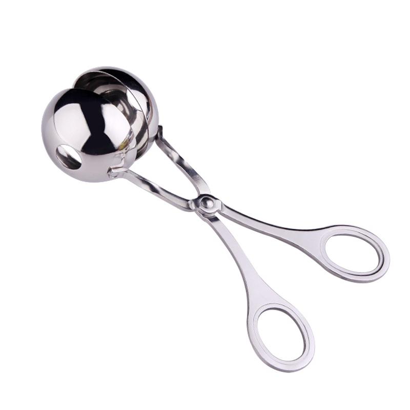 New S/L Code Kitchen Convenient Stainless Steel Meatball Clip DIY Fishball Rice Ball Making Mold Handheld Meatball Machine Cooking Tool