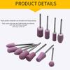 12Pcs Abrasive Polishing Mounted Stone For Rotary Tools Grinding Stone Wheel Head Tools 2.35Mm Shank Mini Nail Drill Bit Set