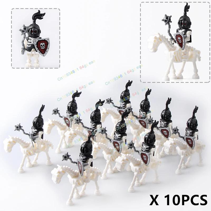 Medieval Skeleton Soldier Military Army Knight Building Block Accessories Action Figure Toys for Children Gifts AX9815 AX9816