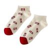 Exam Socks for Men and Women, Summer Thin Boat Socks, Top Scorers, Embroidered Sweat-absorbing and Odor-proof Short Socks, Cotton Socks