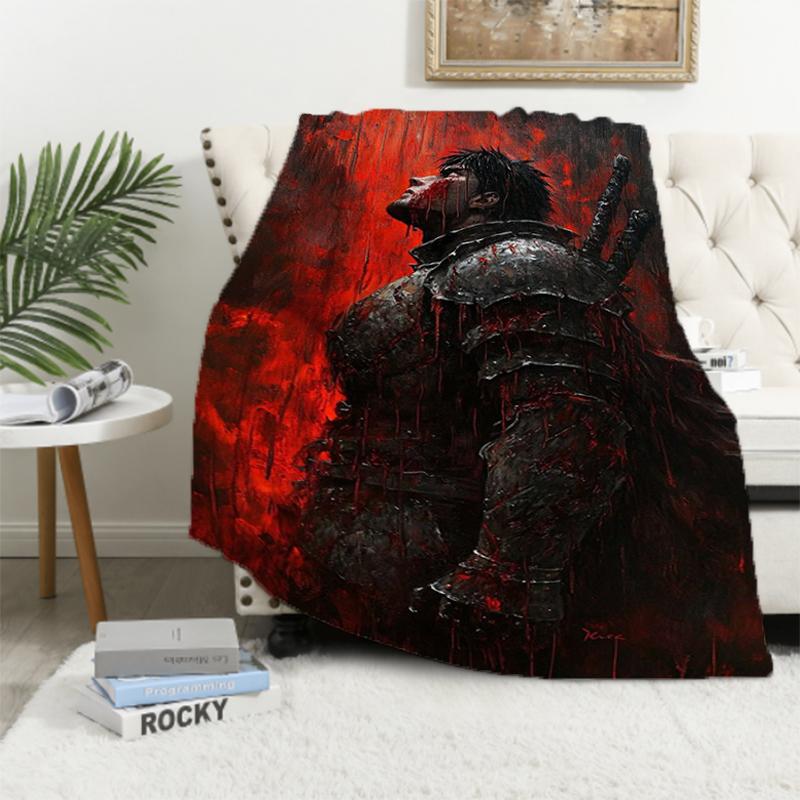 1 pezzo Giappone Anime Berserk Coperta Microfibra Biancheria da Letto Coperta da Campeggio Lusso Soffice Portatile Ufficio Ipoallergenica Flanella
