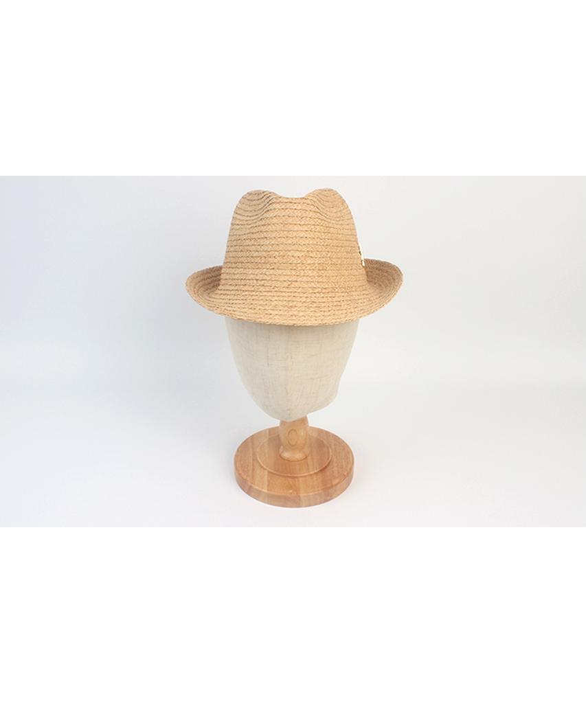 Yunibeosyeolkemiseuteuli Bu Raffia Simple Beige Fedora Summer Hat