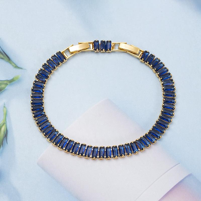Personalized Colorful Zircon Diamond Claw Chain Bracelet Adorned with Colorful Rice Beads Zircon Bracelet