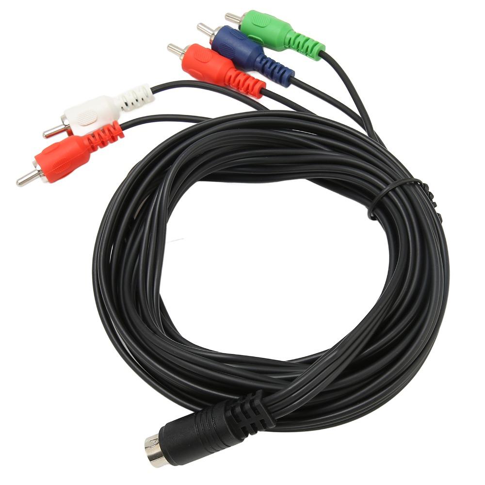 Red Green Blue and Red White 10 Pin DIN to 5RCA Cable AV Connection Wire Cable Home Entertainmen