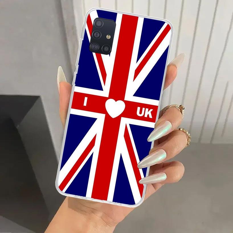 Union Jack England UK Flag Phone Case for Samsung Galaxy A52 A32 A22 A12 A02S A50S A30S A10S Note 20 Ultra 10 Plus S10 A31 A20 A