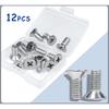 12PCS Stainless Steel Brake Disc Rotor Screws 93600-06014-0H - Universal Fit for Honda, Acura, Hyundai and Kia Models - Stainless Steel Retaining