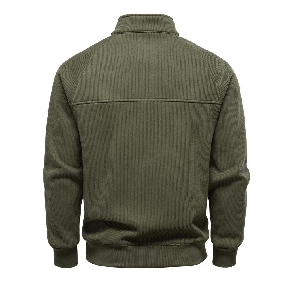 Callaway 2025 New Autumn/Winter Embroidery Half Zipper Hoodie Stand Up Collar Trendy Versatile Plush Men's Hoodie